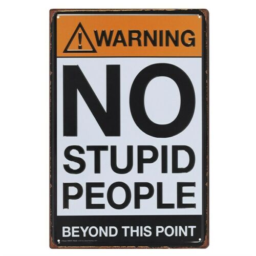 PAGAN WICCA NEWAGE Don't Tell Me To Keep Calm/NO STUPID Metal Sign-H24cmXW19cmXD Unbranded