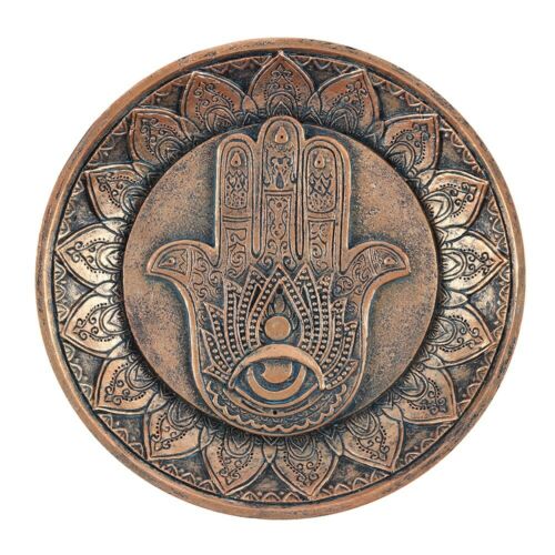PAGAN/WICCAN/NEW AGE-•Hand of Hamsa Incense Holder Plate-H:2.5cm W:12.5cm D:12CM Unbranded