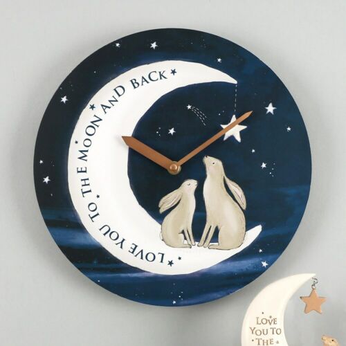 PAGAN/WICCAN/PUNK/GOTH -•Love You To The Moon and Back Clock- H28cmXW28cmXD2.5cm Unbranded