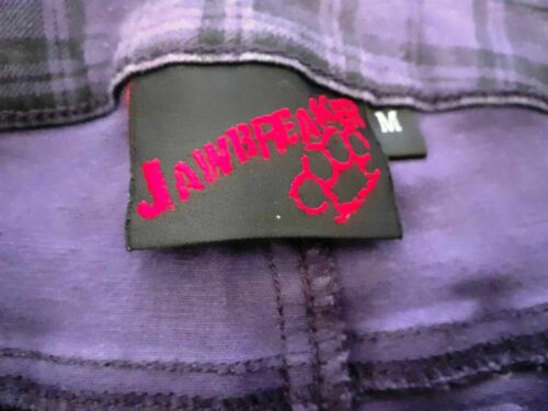 Purple Tartan Punk Trousers - Jawbreaker Size Medium-zips,straps. Jawbreaker