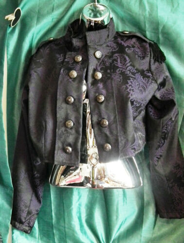 Unisex purple brocade cropped Military Style/Dark Star jacket.New.Size m/-ch-40" Darkstar