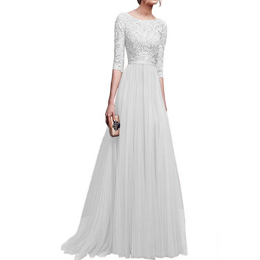 Chiffon Lace Long Dress Large Evening Dress FashionExpress