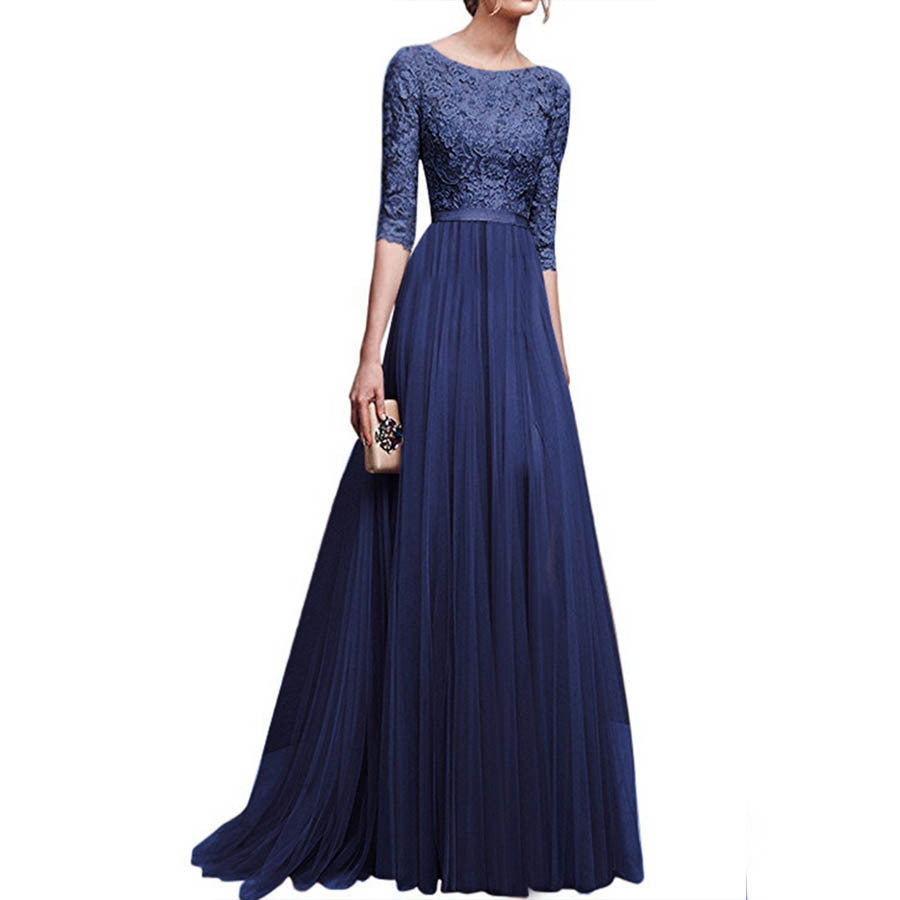 Chiffon Lace Long Dress Large Evening Dress FashionExpress