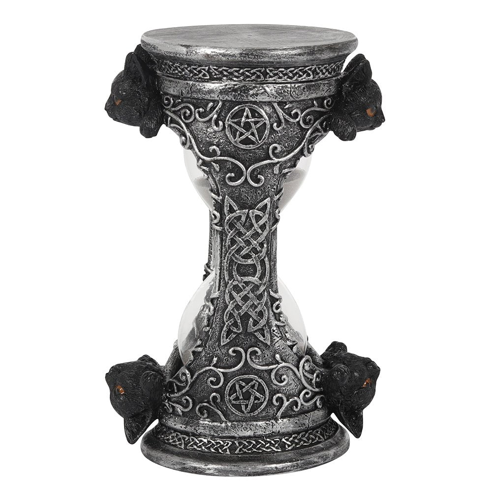 17cm Black Cat Hourglass Timer Wonkey Donkey Bazaar