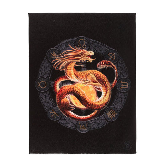19x25cm Litha Dragon Canvas Plaque by Anne Stokes - Wonkey Donkey Bazaar