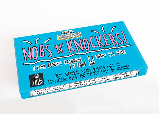 Nobs 'n' Knockers Gift Set of 3 Funny Soaps Award Winning