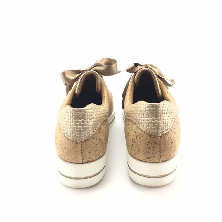 Cork Trainer for Women, Low Top Sneakers Made From Natural Cork Material, Casual Eco Friendly Lace Up Shoe Moddanio