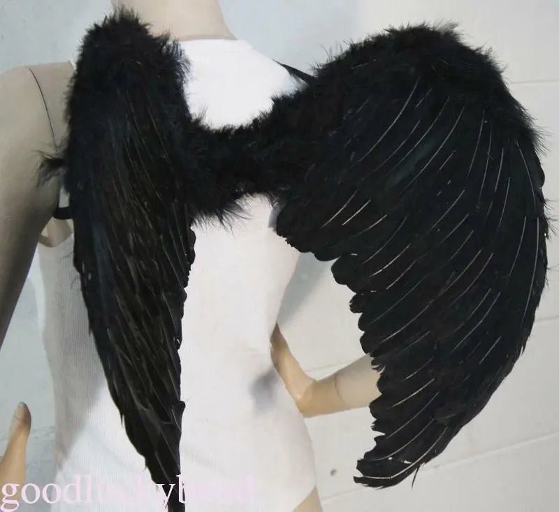 1Pcs Feather Angel Wings Gothic Raven Halloween Fancy Dress Model Period Costume - Wonkey Donkey Bazaar