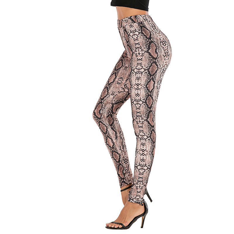 2021 autumn sexy printed pants tight casual pencil pants women - Wonkey Donkey Bazaar