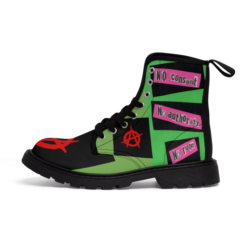 Women's Canvas Boots-ANARCHY Printify