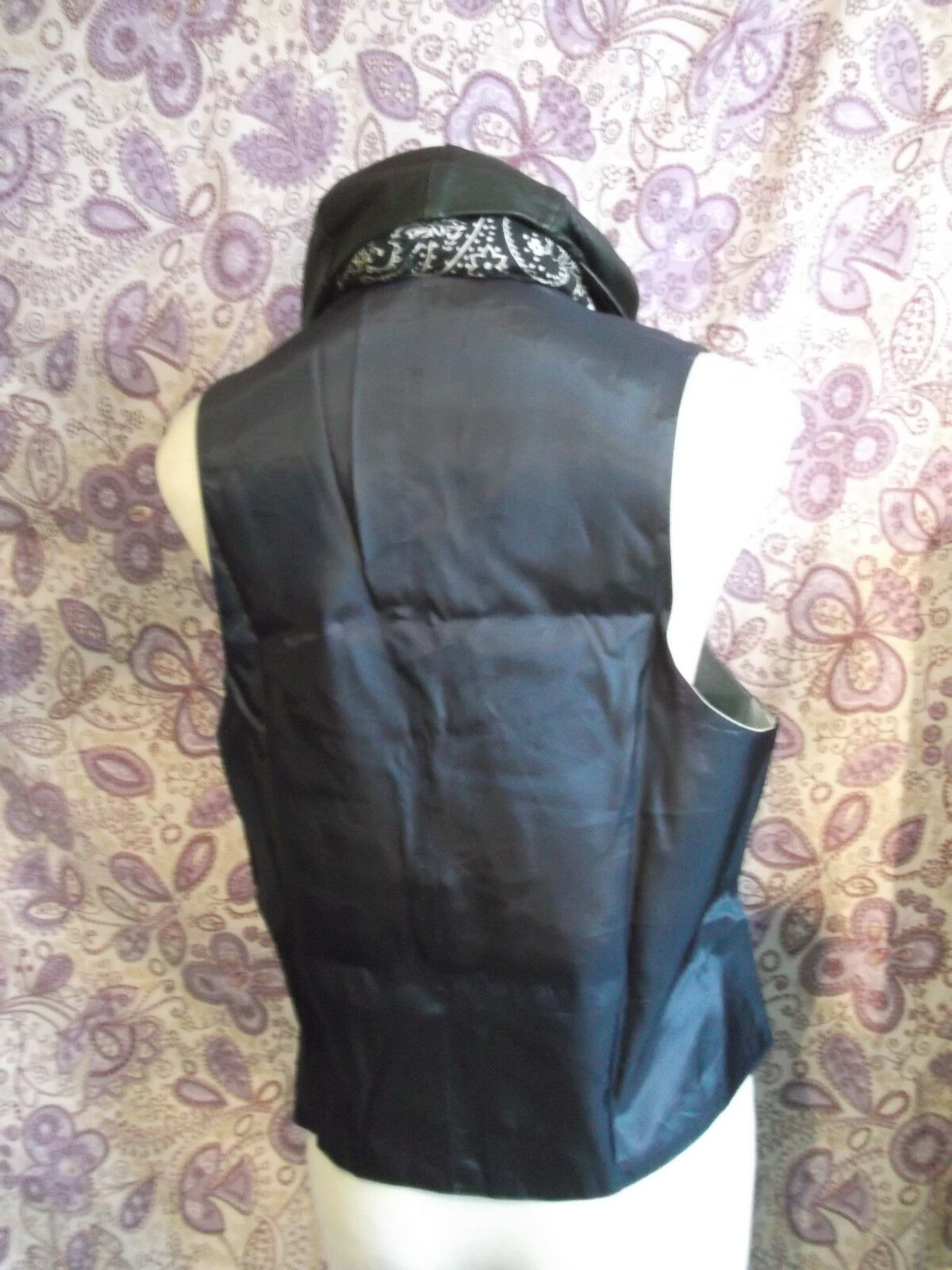 funky Steampunk/TrueVintage mens/unisex grey/BLACK REVERSIBLE Waistcoat-Size44" Unbranded
