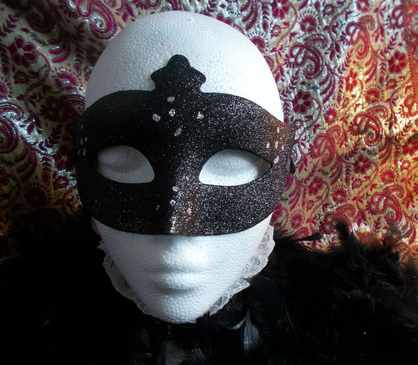 Glittery MASQUERADE MASK FANCY DRESS MASKED BALL PARTY : 5 colours available Unbranded