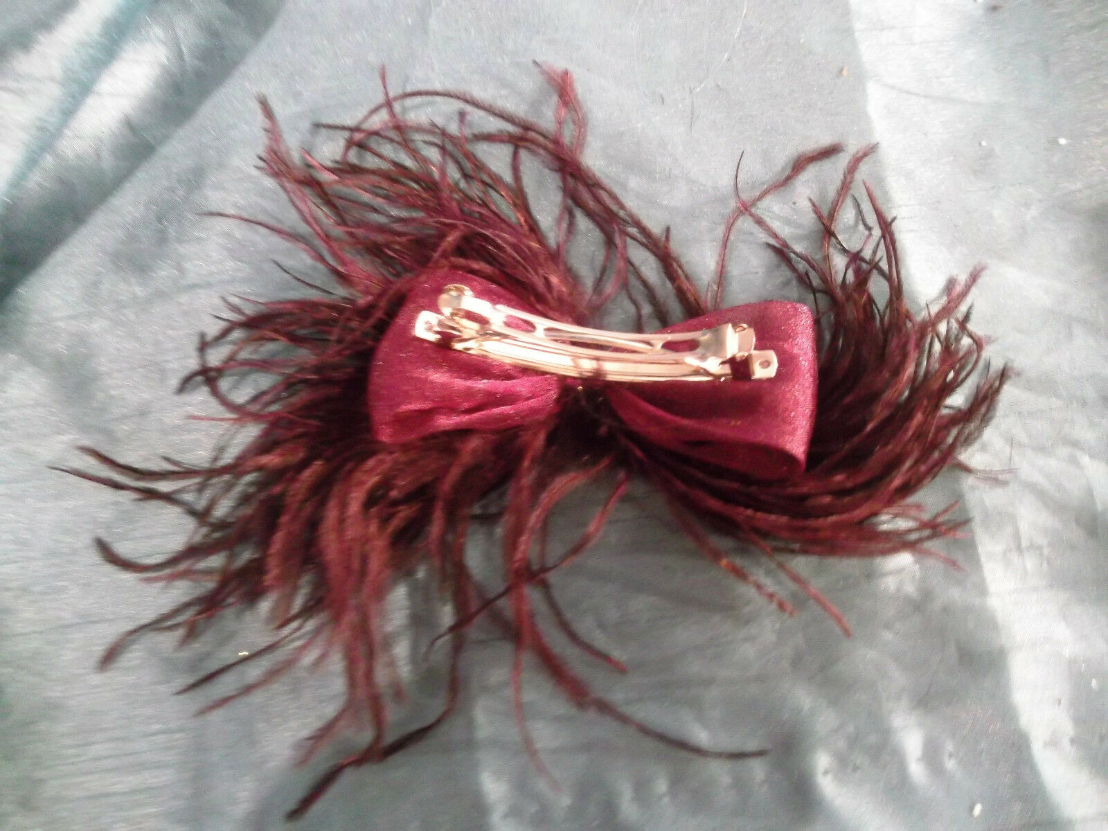 gorgeous brown hand made feather fascinator-bow-clamp-special occasions 8"x5"apr WonkeyDOnkeyBazaar