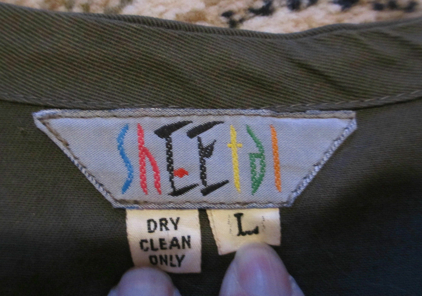 STEAM/PUnkVintage Military/army styleshort jacket Khaki,gathered sleeves  L12/14 Wonkey Donkey Bazaar