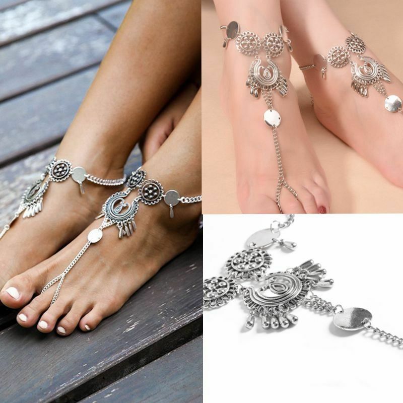 Women Boho Retro Barefoot Sandal Beach Anklet Foot Chain Jewelry Ankle Bracelet Unbranded