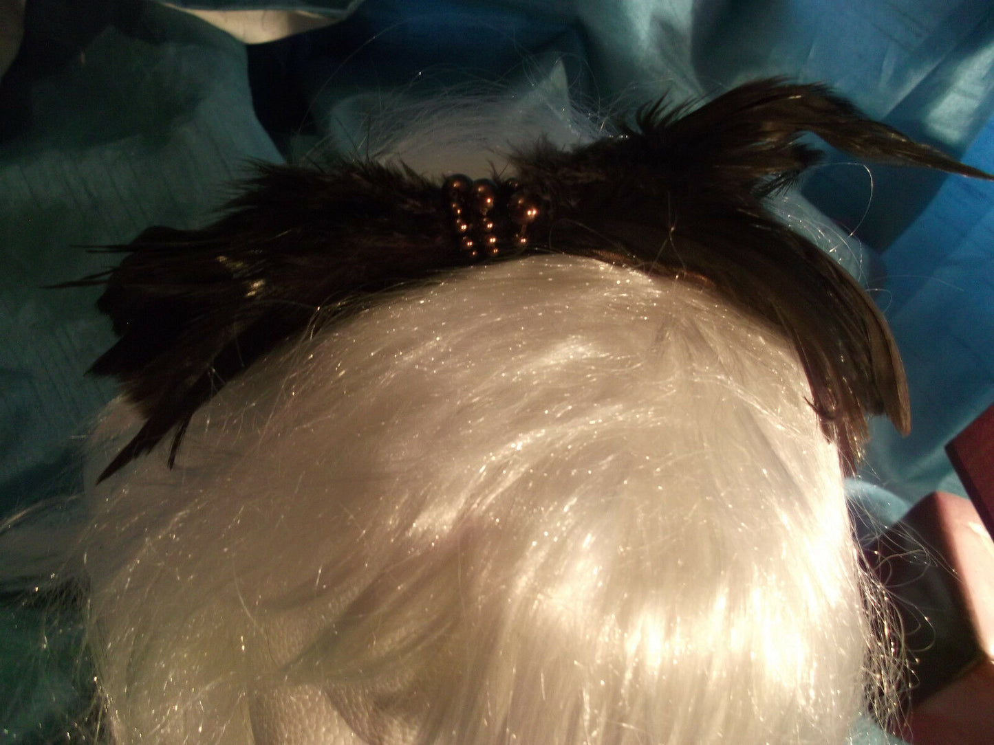 gorgeous brown hand made feather fascinator-headband-special occasions/weddings/ WonkeyDOnkeyBazaar