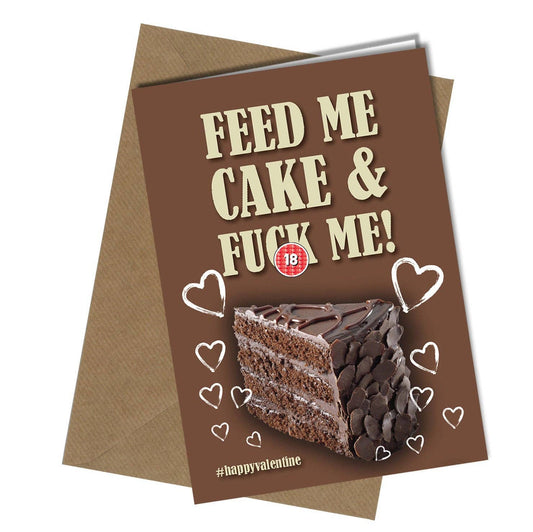 #S56 Feed Me Cake Close to the Bone Greeting Cards and Gifts
