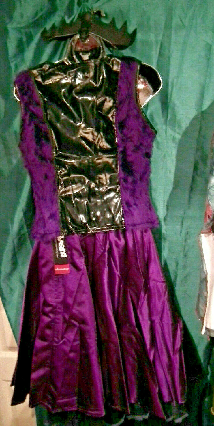 Phaze Clothing Purple Satin 50s Circle Skirt Size 12 -PUNK/STEAMPUNK/BURLESQUE Circle S