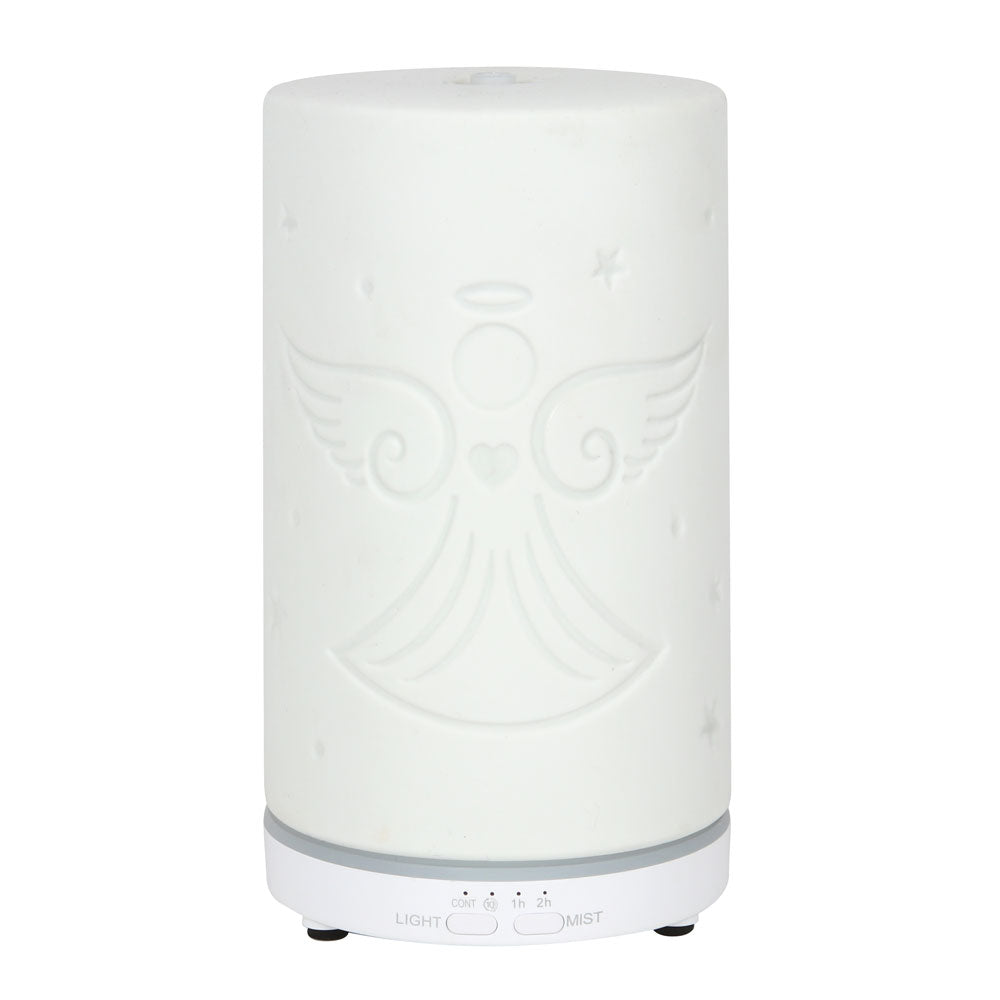 White Ceramic Guardian Angel Electric Aroma Diffuser Wonkey Donkey Bazaar