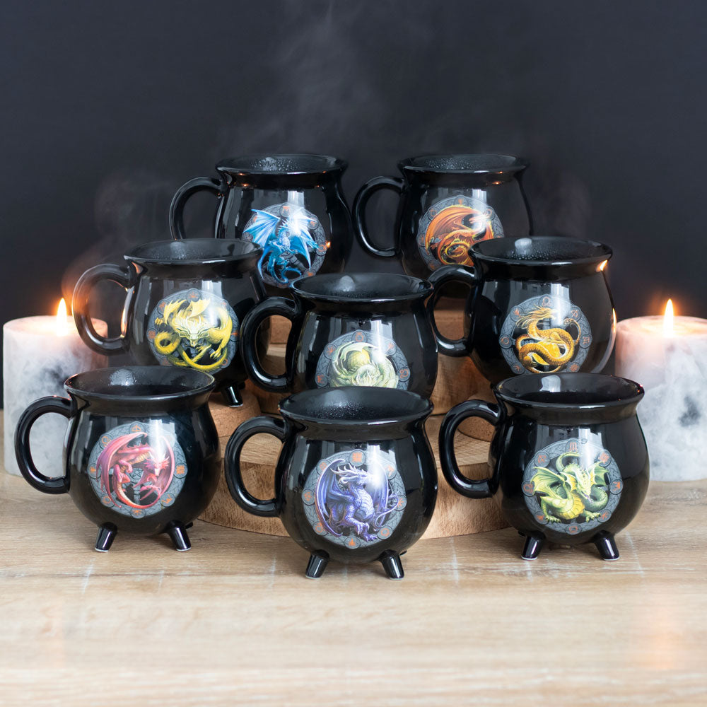Samhain Colour Changing Cauldron Mug by Anne Stokes Wonkey Donkey Bazaar
