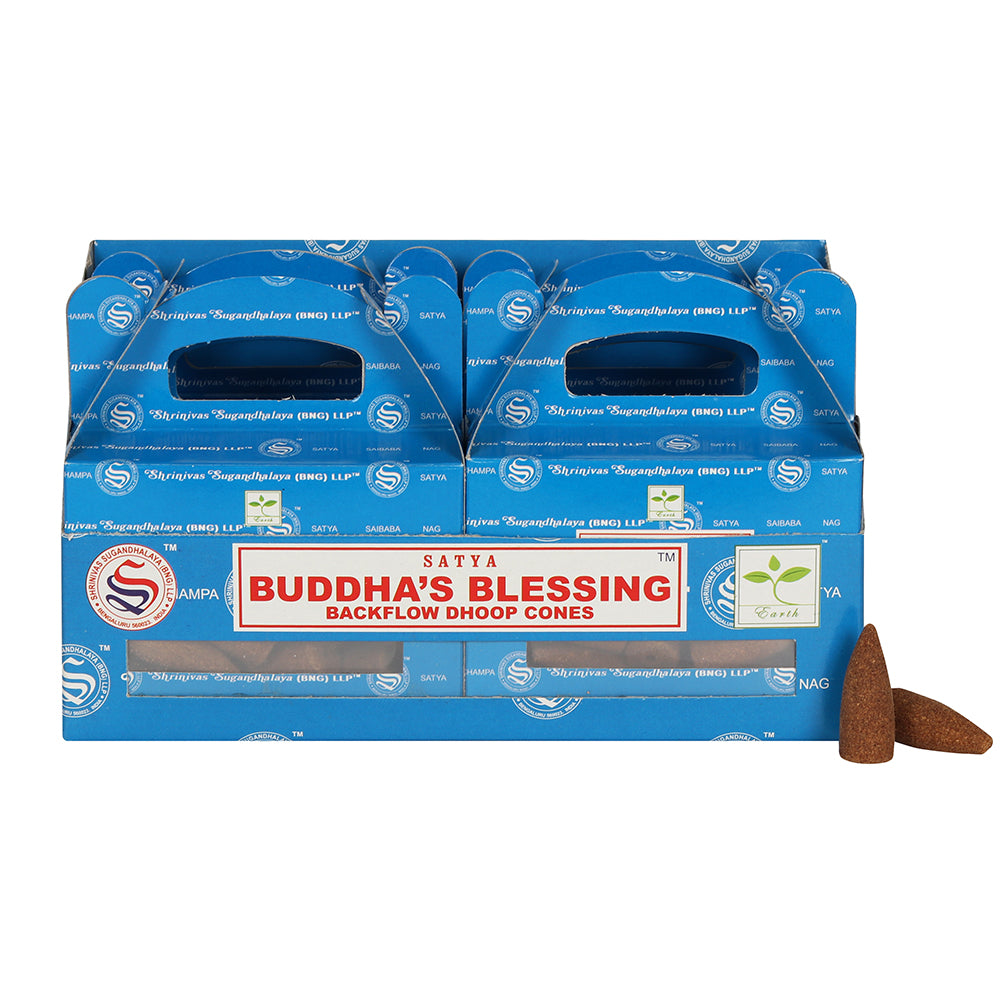 Set of 6 Packets of Buddha's Blessing Backflow Dhoop Cones by Satya Wonkey Donkey Bazaar