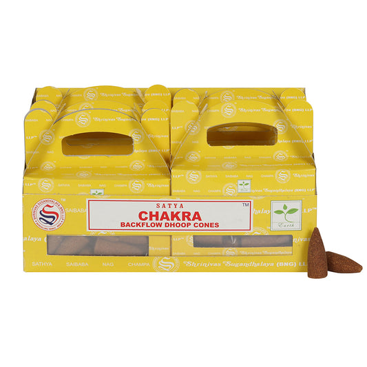 Set of 6 Packets of Chakra Backflow Dhoop Cones by Satya Wonkey Donkey Bazaar