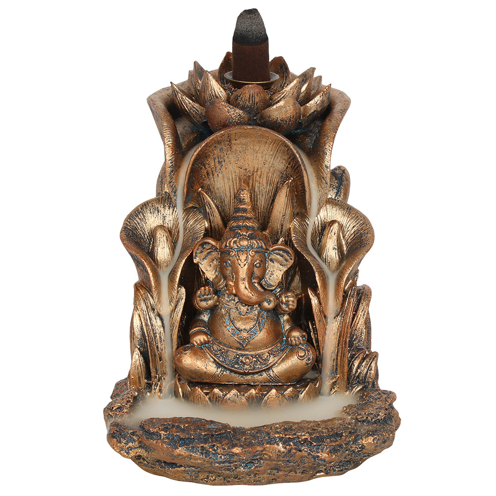 Bronze Ganesh Backflow Incense Burner Wonkey Donkey Bazaar