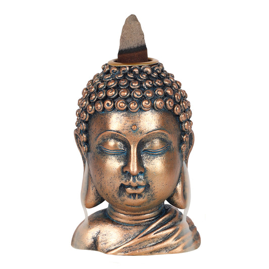 Bronze Buddha Head Backflow Incense Burner Wonkey Donkey Bazaar