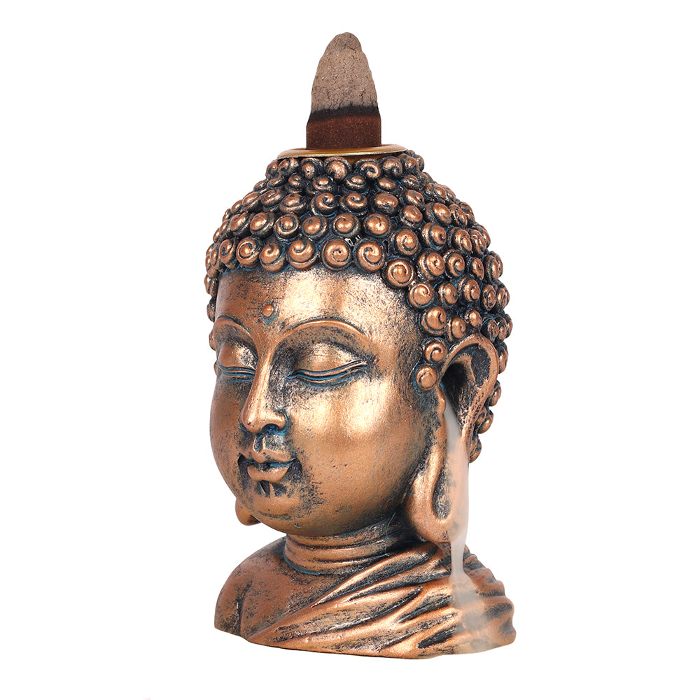Bronze Buddha Head Backflow Incense Burner Wonkey Donkey Bazaar