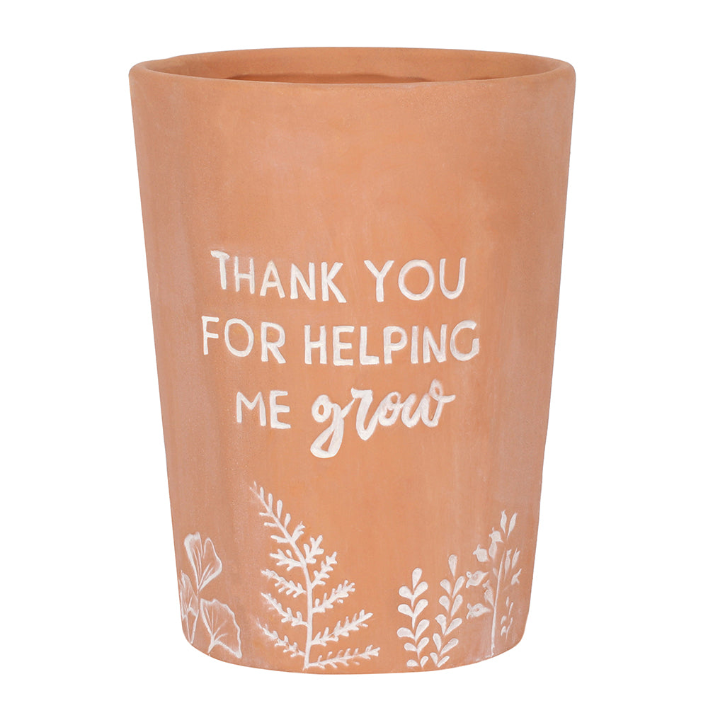 Thank You For Helping Me Grow Terracotta Plant Pot Wonkey Donkey Bazaar