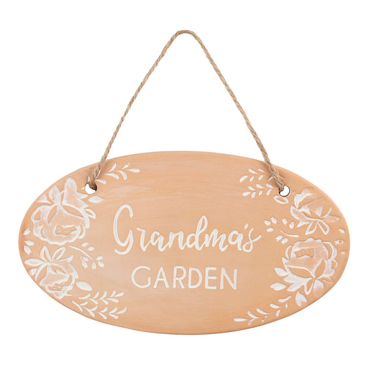 Grandma's Garden Terracotta Plaque Wonkey Donkey Bazaar