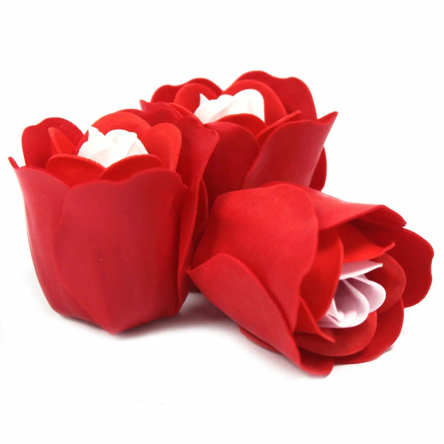 Bath/Giftset/Pamper/Wedding/Favours -Set of 3 Soap Flower Heart Box - Red Roses Unbranded