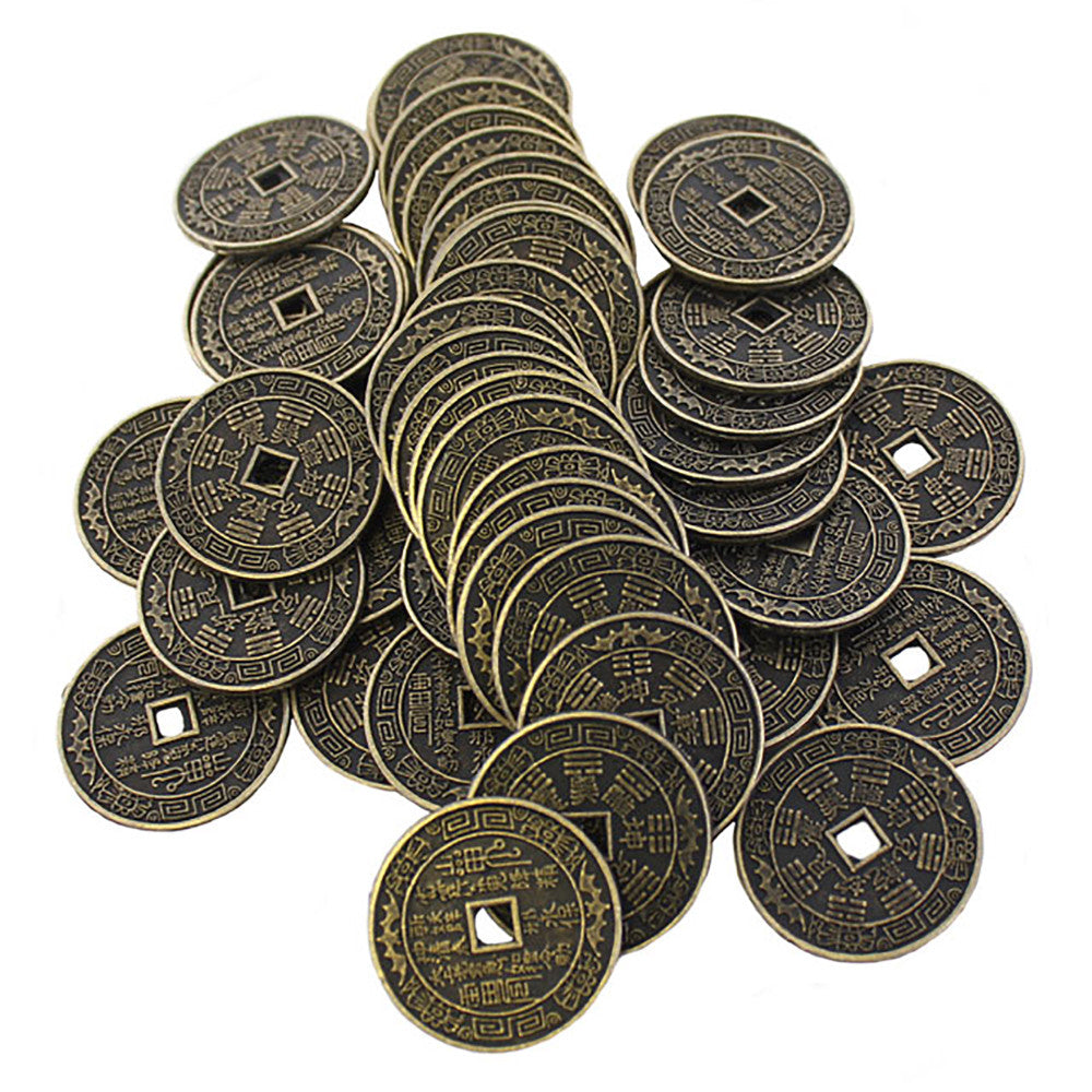 Set of 50 3.5cm Chinese Coins Wonkey Donkey Bazaar