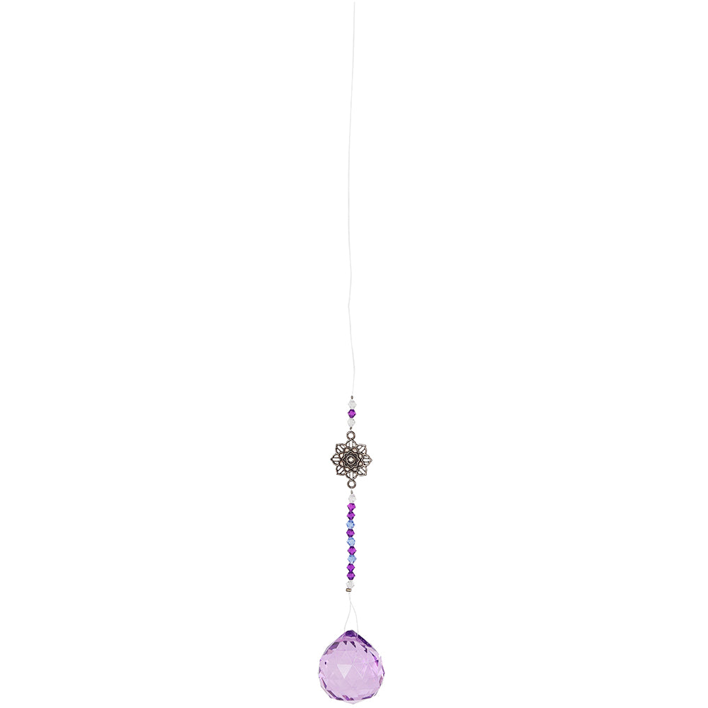 Purple Hanging Lotus Crystal Wonkey Donkey Bazaar