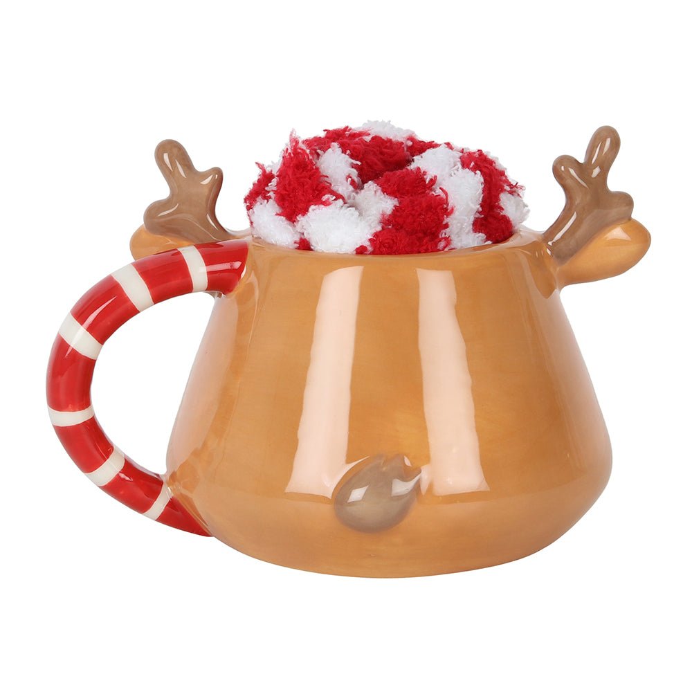 Reindeer Mug and Socks Set Wonkey Donkey Bazaar
