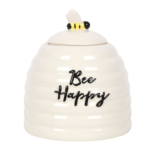 Bee Happy Ceramic Storage Jar Wonkey Donkey Bazaar
