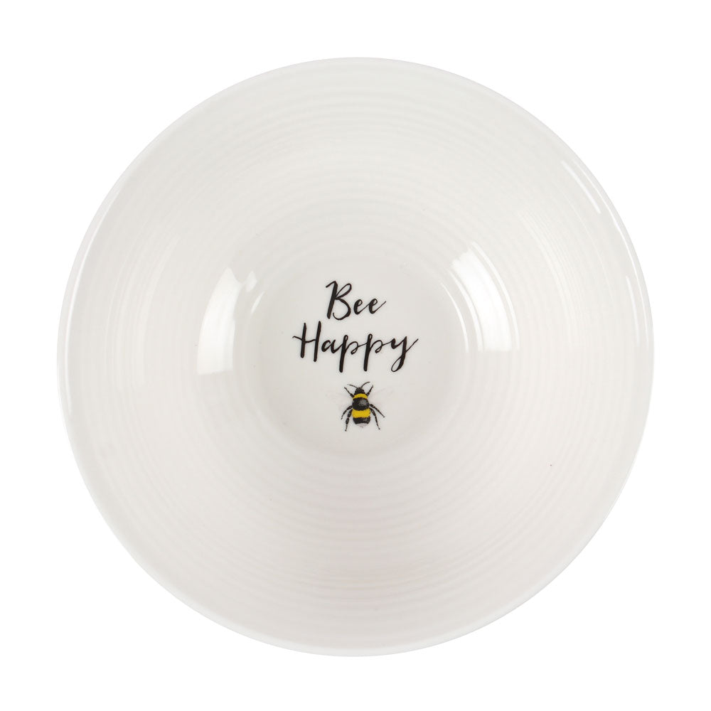 Bee Happy Ceramic Bowl Wonkey Donkey Bazaar