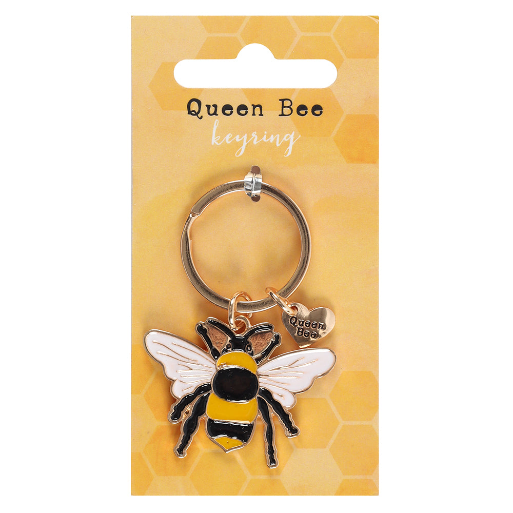Queen Bee Enamel Keyring Wonkey Donkey Bazaar