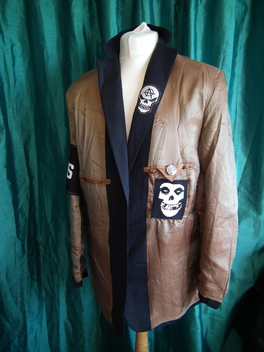 bespoke punk suit jacket. ch 44"/shoulders 19" Wonkey Donkey Bazaar