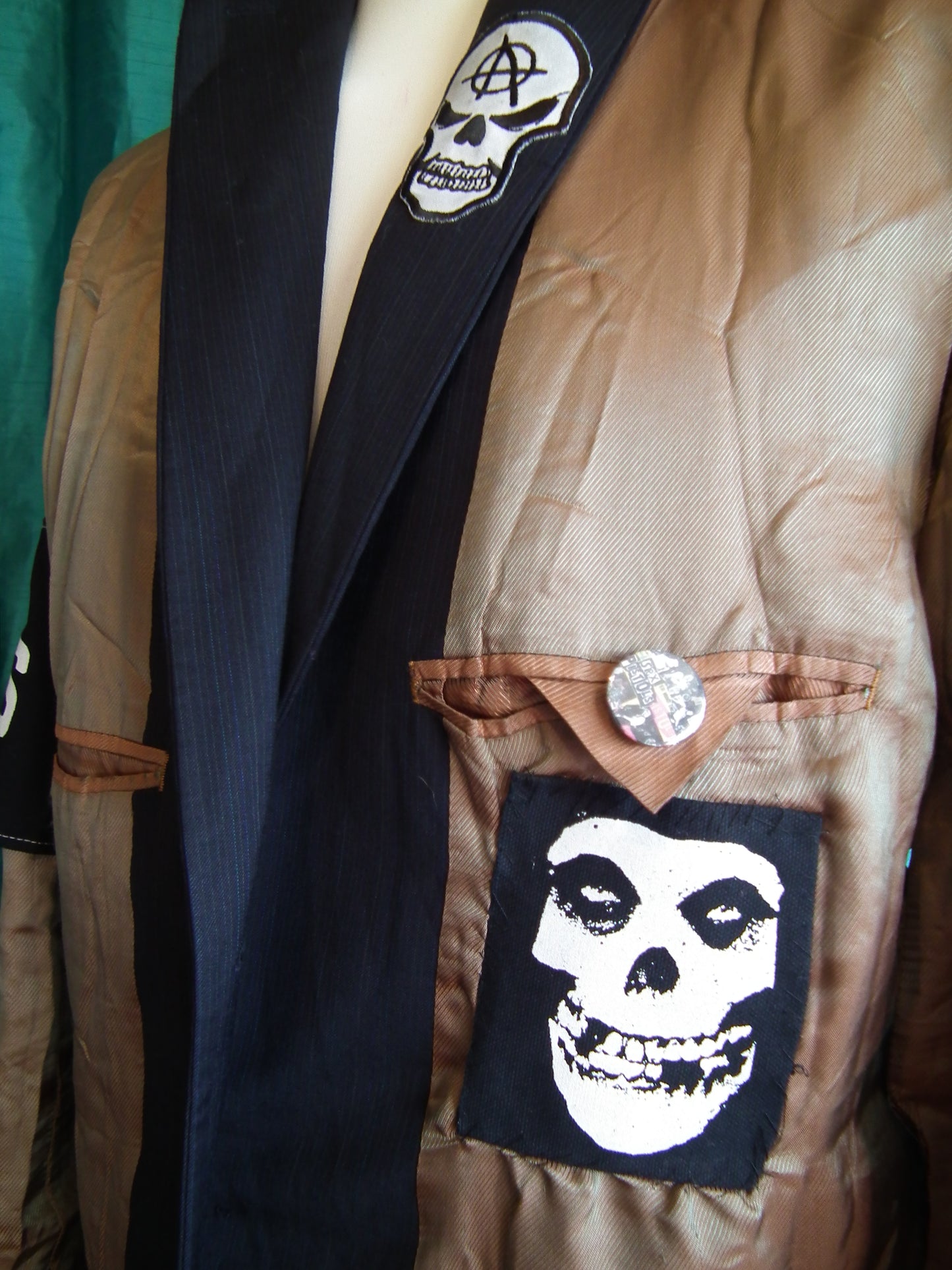 bespoke punk suit jacket. ch 44"/shoulders 19" Wonkey Donkey Bazaar