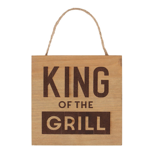 King of the Grill Square Hanging Sign Wonkey Donkey Bazaar