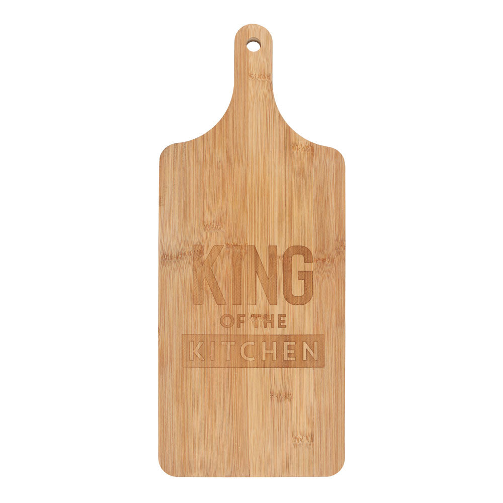King of the Kitchen Wooden Chopping Board Wonkey Donkey Bazaar