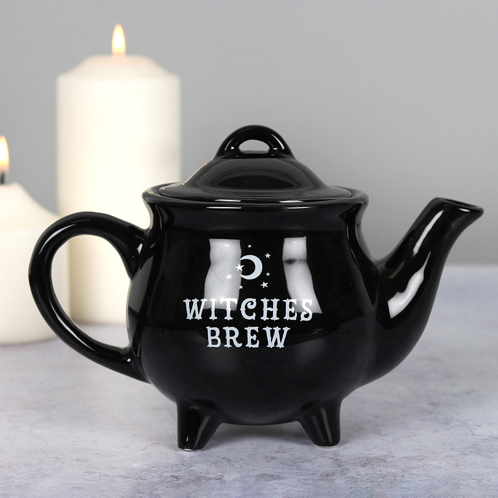 Witches Brew Black Ceramic Tea Pot Wonkey Donkey Bazaar