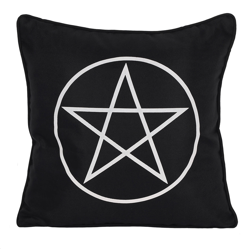 Black and White Pentagram Cushion Wonkey Donkey Bazaar