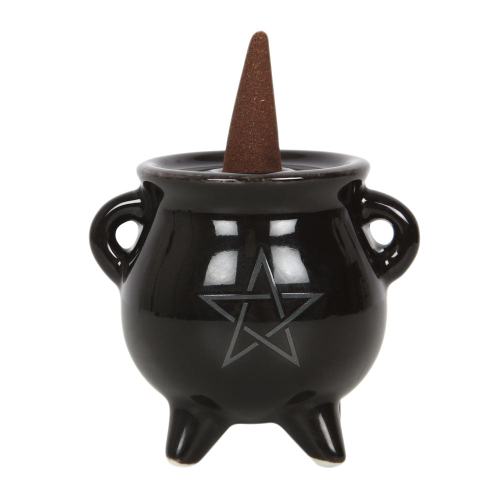 Pentagram Cauldron Ceramic Incense Holder Wonkey Donkey Bazaar