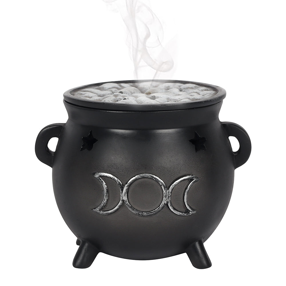 Triple Moon Cauldron Incense Cone Holder Wonkey Donkey Bazaar