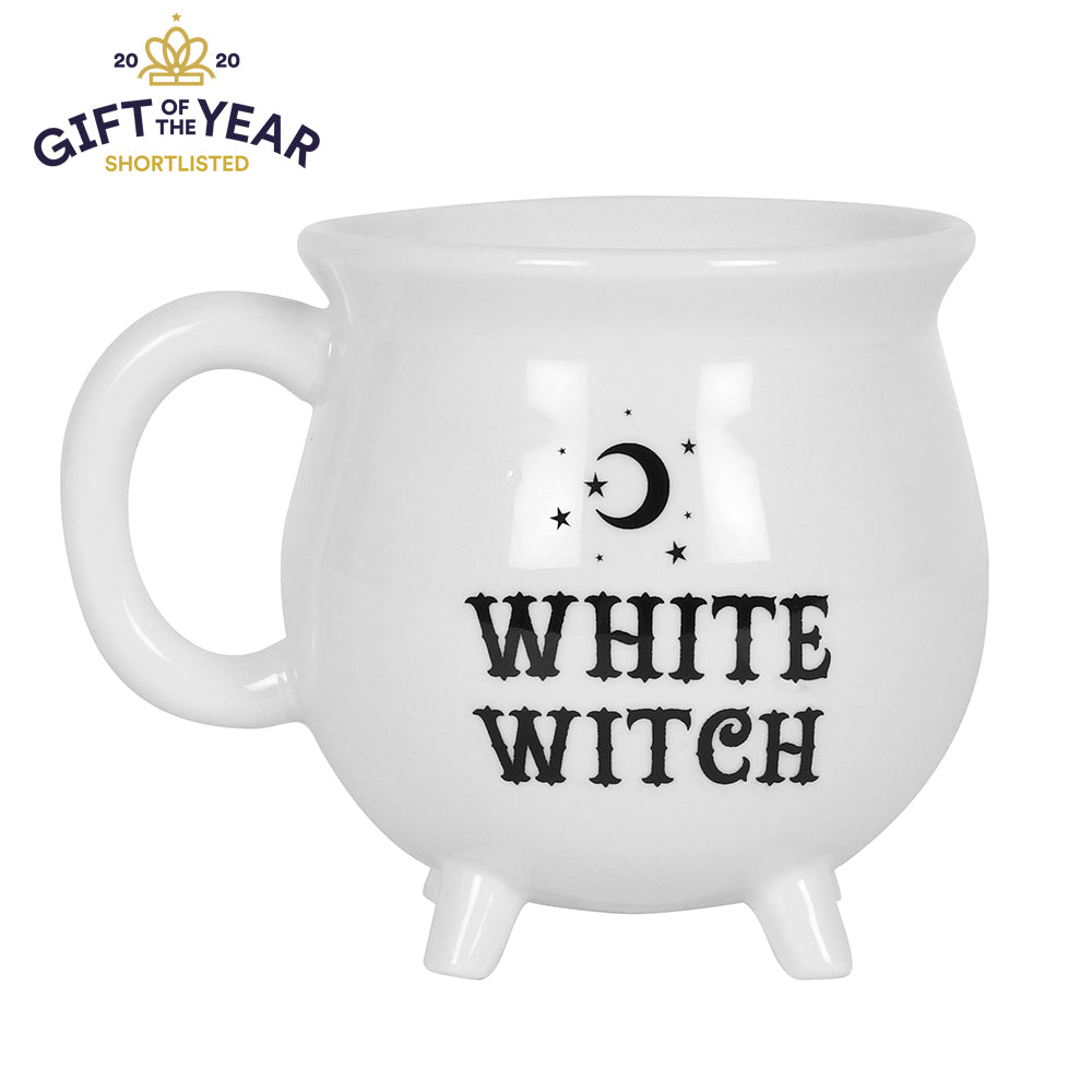 White Witch Cauldron Mug Wonkey Donkey Bazaar