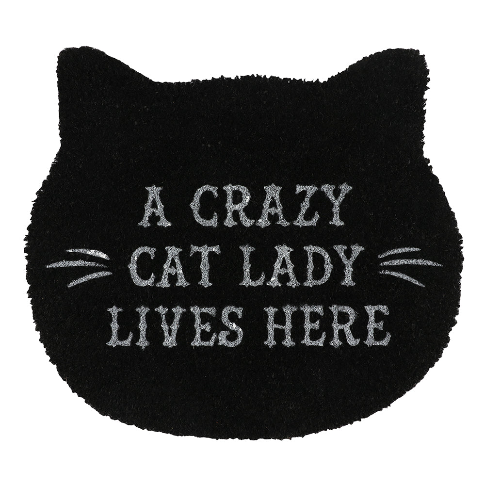 Cat Lady Black Cat Shaped Door Mat Wonkey Donkey Bazaar