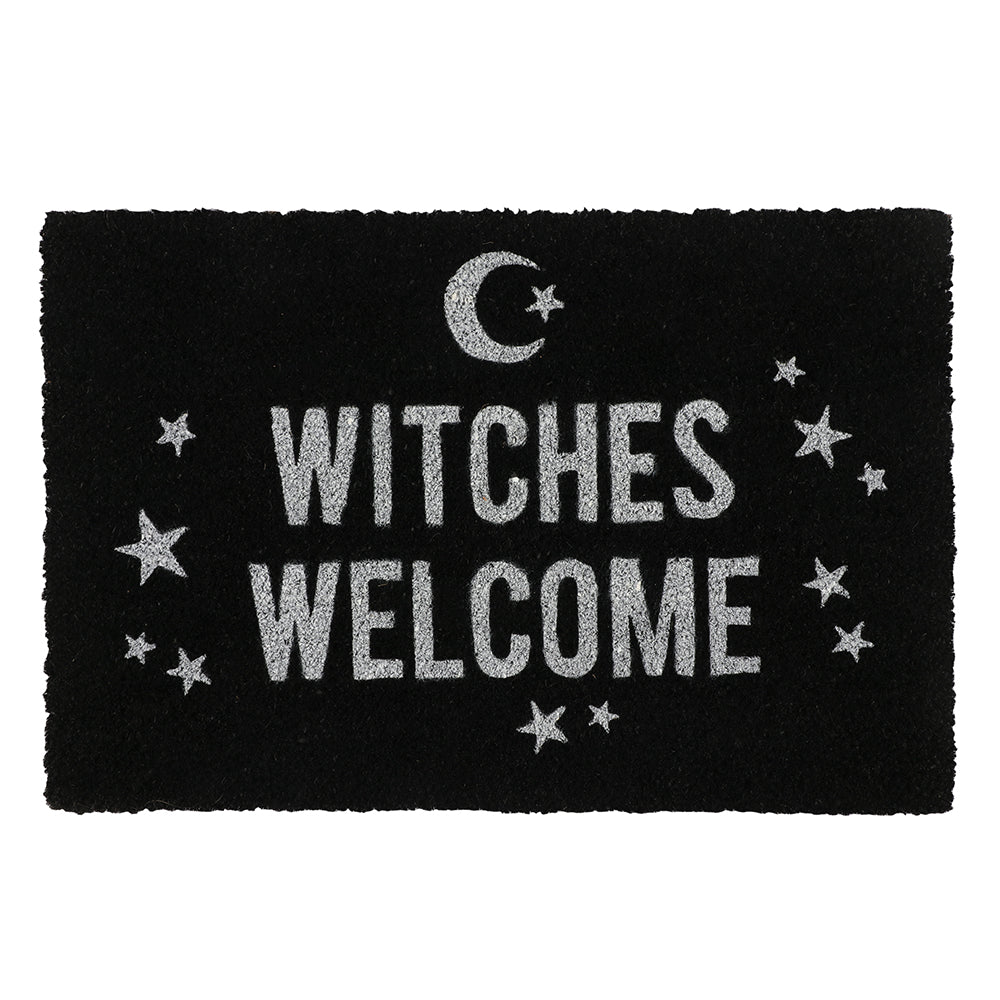 Black Witches Welcome Door Mat Wonkey Donkey Bazaar