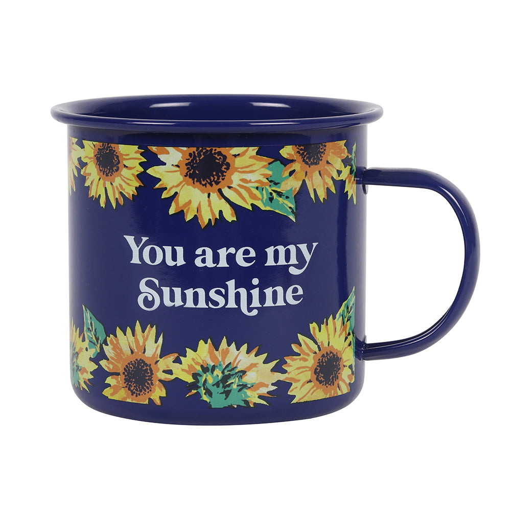 You Are My Sunshine Sunflower Enamel Mug Wonkey Donkey Bazaar